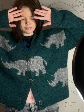 Oversized Hand Knit Statement Cardigan