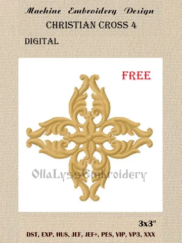 Cross 4 free embroidery design $0.00