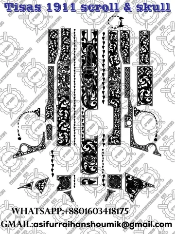 Tisas 1911 scroll & skull $49.00