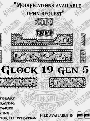 Glock 19 Gen5 Scroll Design