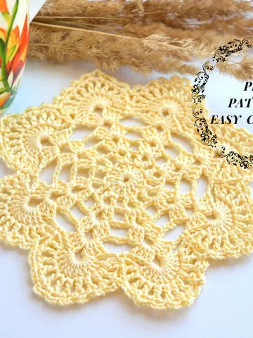Crochet doily pattern, Crochet Coasters Pattern, Beginner crochet tutorial, Small crochet doily, Lace coasters $4.00