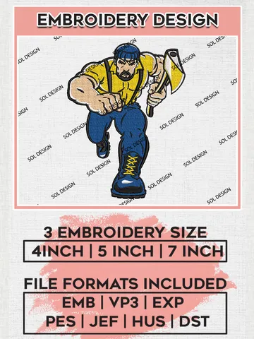 Northern Arizona Lumberjacks Embroidery Designs, NCAA Logo Machine Embroidery Files, NCAA Northern Arizona Lumberjacks Logo, NCAA Embroidery Designs, Machine Embroidery Designs, Digital Download $6.99