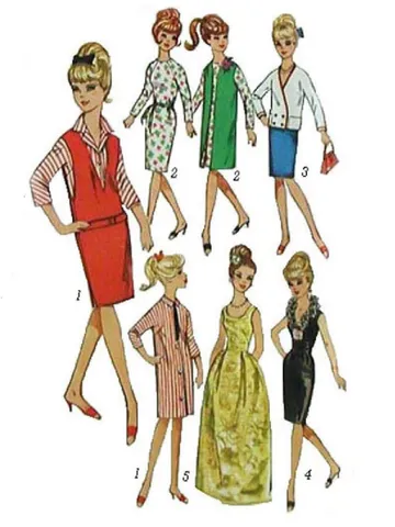 Copy Simplicity 5673 Vintage Barbie Sewing Pattern Wardrobe Clothes for Dolls 11-1/2" Digital Download PDF $2.50
