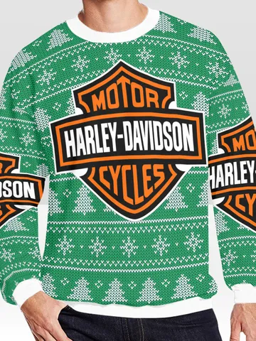 Harley Davidson Ugly Christmas Sweater, Christmas Sweatshirt $60.00