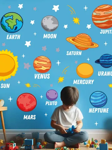 Space Wall Decal Planets Stickers el8 $27.99