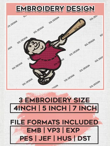 San Diego Padres Mascot Embroidery Files, MLB San Diego Padres Team Embroidery Designs, MLB Teams, 3 sizes, MLB Machine embroidery designs, Digital Download
