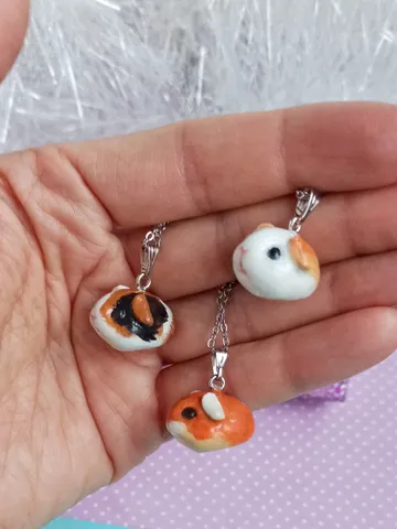 a Cute Guinea pig ball necklace in random color  (pre-order)