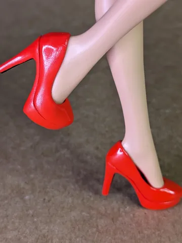 Red heels shoes for fashion female dolls (Color Infusion, MH) $35.00