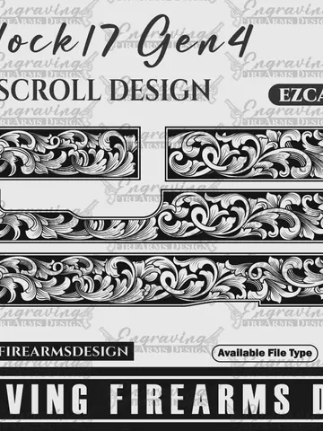 Engraving Firearms Design Glock17 Gen4 Scroll Design $59.99