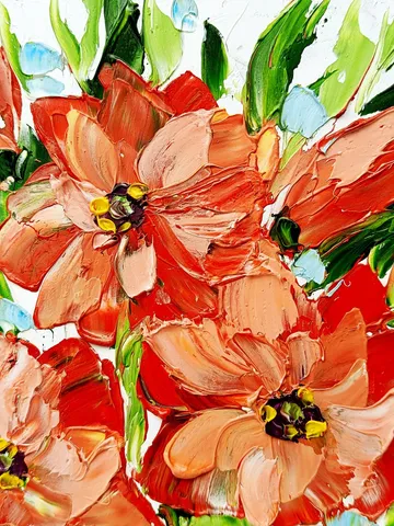 Flowers Oil Painting Floral Original Art Impasto Tulips Art Spring Gifts for Her by ArtProkopaloSv $56.00
