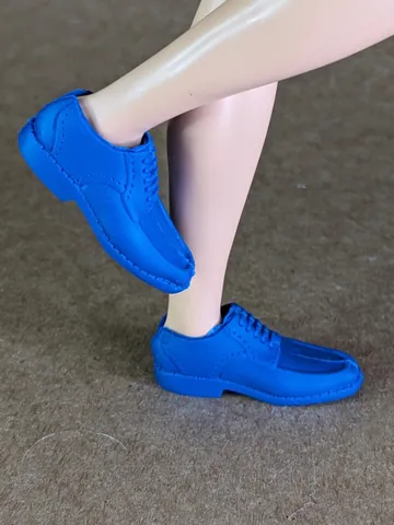 Classic tapered toe blue shoes for 1/6 scale male dolls $10.00