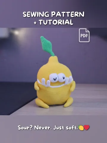 PDF Plush Lemon Pattern – Fleece Softie Toy Tutorial $11.00