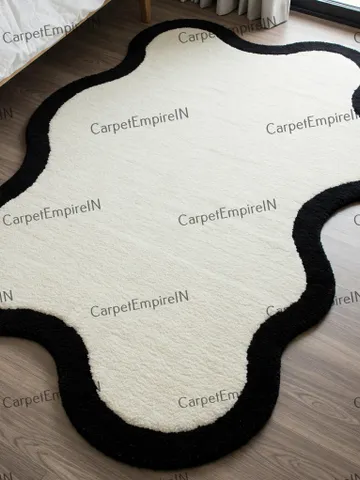 8x10 Irregular Shaped Rug | Hand-Tufted 100% Wool Handmade Layerd Area Rug | Carpet for Home,Bedroom,Living Room, nursary decor, Custom rug $233.80