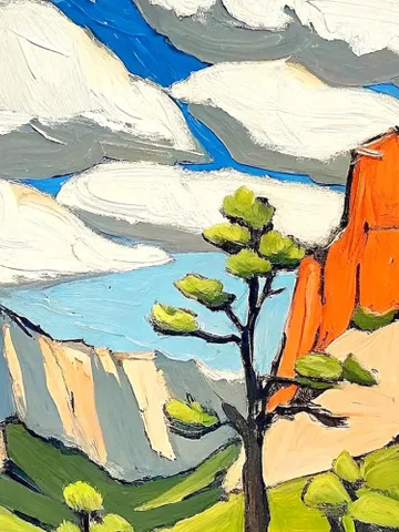 Zion Original Painting National Park Art Mountain Landscape Impressionist Original ArtGifts for Her by ArtProkopaloSv $180.00