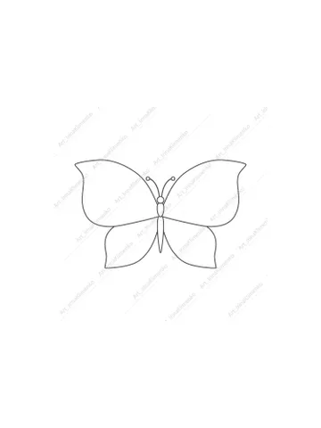 Butterfly 5 coloring page PNG JPG $3.00