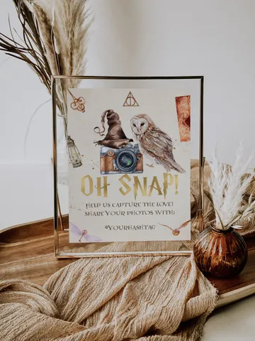 OH SNAP! ; Wizard Baby Shower; Magic School Baby Shower template; Instant Download; wh1 $7.55