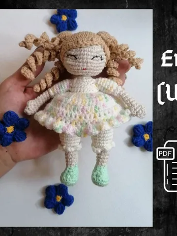 PDF Crochet Pattern Sleeping Baby Doll, Amigurumi Doll Pattern, Cute Handmade Crochet Doll, DIY Baby Doll Gift, Eco-Friendly Handmade Toy $7.00