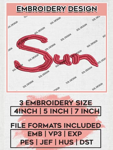 WNBA Connecticut Wrordmark Logo Embroidery Files, WNBA Connecticut Sun Team Embroidery Designs, Basketball Teams, 3 sizes, Machine embroidery designs, Digital Download $6.99