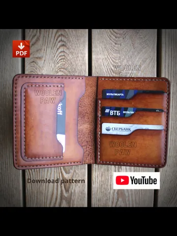 Bifold wallet - leather pattern.BF6 $7.00