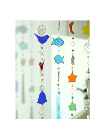 Stained Glass Garlands for Nursery. Tiffany-Style Magic, Tiffany Style Glass Garland for Kids Room, Magical Stained Glass Hanging for Children’s Room, Handcrafted Glass Garland for Baby Room, Whimsical Stained Glass Decoration for Kids