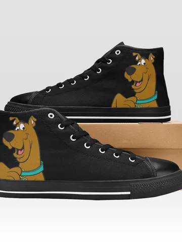 Scooby Doo Shoes, High-Top Sneakers, Handmade Footwear $59.97