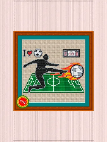 Football | Soccer Cross Stitch Pattern | Football player $4.50