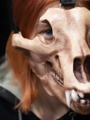 Bear Skull Mask, Realistic face Mask, Horror Mask, Animal Skull Mask, resin skull mask, realistic bear mask, burning man mask, shamanic mask $348.80