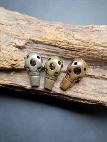 Gandhanra Handmade Tibetan Guru Bead, T-drilled 3-Hole Bead Connector for Mala , Prayer Bead $12.99