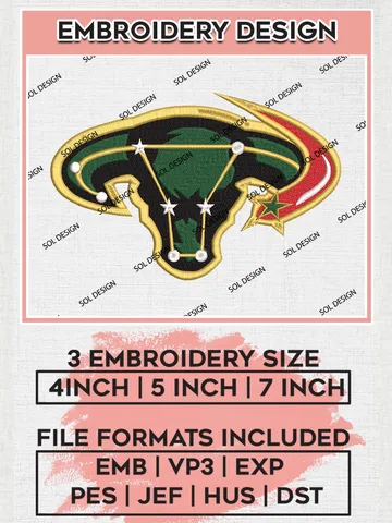 NHL Dallas Stars Head Mascot Logo Embroidery Designs, NHL Dallas Stars Team Logo Embroidery, Hockey Team Logo Emb Files, NHL Stars Machine embroidery Files, Digital Download $6.99