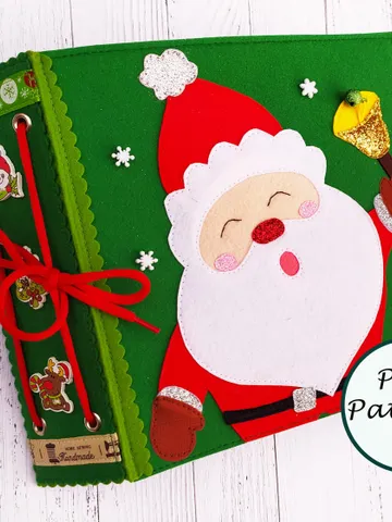 Christmas Quiet Book pattern for toddler, Felt activity book, Soft book for kids, Christmas gift for toddler 3,4,5,6 year old $18.18