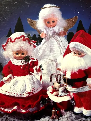 Christmas Dolls Vintage Crochet Pattern PDF Crochet for 13 inches Dolls Carolers $3.00
