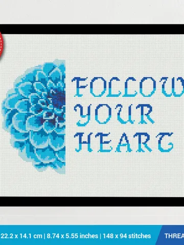 Blue Flower Cross stitch pattern | Embroidery Pattern | Instant Download | Embroidery Designs $5.37