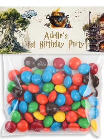 Wizard Treats Bag Topper Template Birthday Party; Magic School Birthday; Wizard World Party label; Printable Candy Bag Label; Wiz1320 $10.45