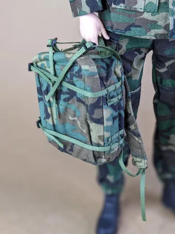 Military-style camo backpack for 12-inch fashion male dolls $28.00