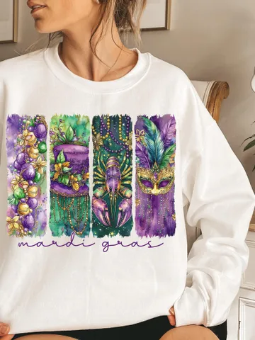 Retro Mardi Gras PNG, Fleur De Lis Png, Brushstroke Mardi Gras Png, Glitter, Mardi Gras Coquette Png, King Cake Png, Louisiana Crawfish Png $3.62