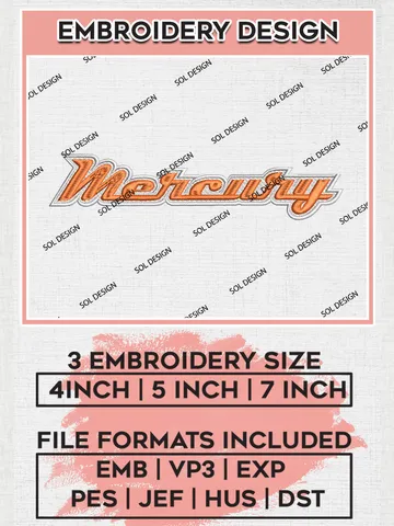 Phoenix Mercury Wordmark Logo Embroidery Files, WNBA Phoenix Mercury Team Embroidery Designs, WNBA Basketball Teams, 3 sizes, Machine embroidery designs, Digital Download $6.99