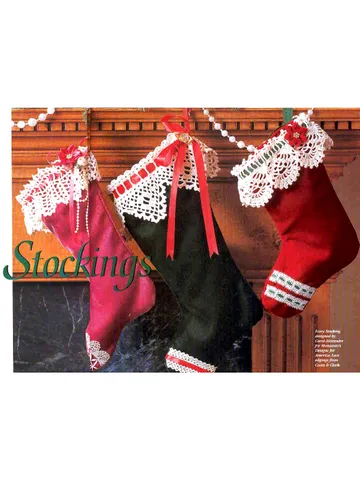 Christmas Stockings Vintage Crochet Pattern 262 PDF $2.50