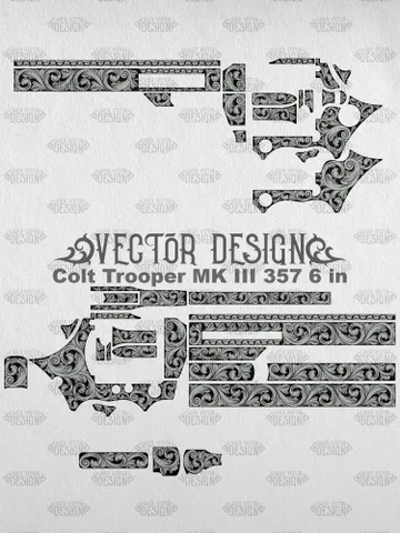 VECTOR DESIGN Colt Trooper MK III 357 6 in Scrollwork $100.00