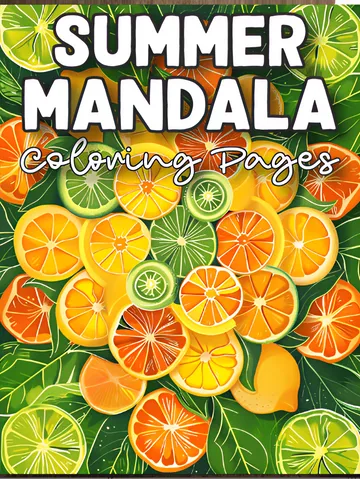 About Summer Mandala Coloring Pages for Adults Graphic