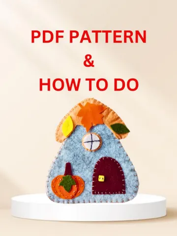 Halloween Felt Pumpkin House — Instant Download PDF Pack (Pattern + Tutorial)