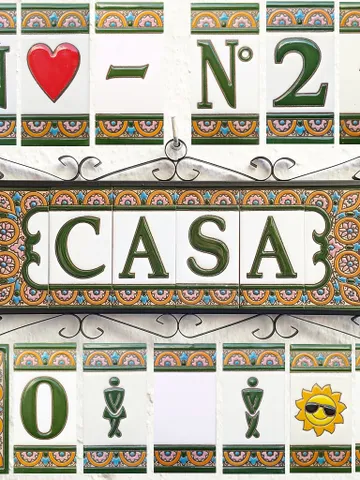 Ceramic letters and numbers 11cm (4.3") for the wall - Hand-glazed in Spain - "ARCOS-VERDE" models - Ceramic letters number - $40.00
