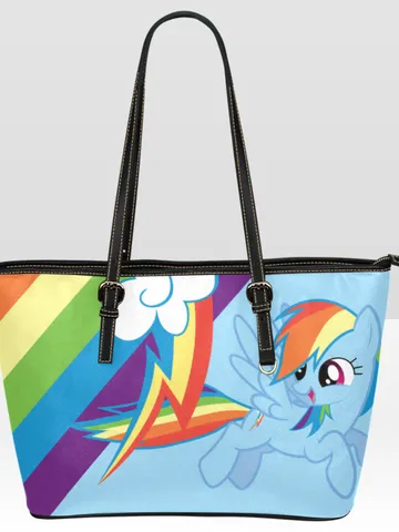 Rainbow Dash Leather Tote Bag $60.00