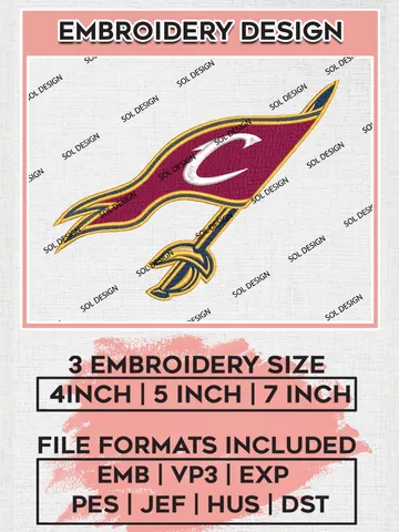 Cleveland Cavaliers Embroidery, NBA Cavaliers Embroidery Designs, NBA Machine Embroidery Designs, NBA Embroidery Design, Digital Download $6.99