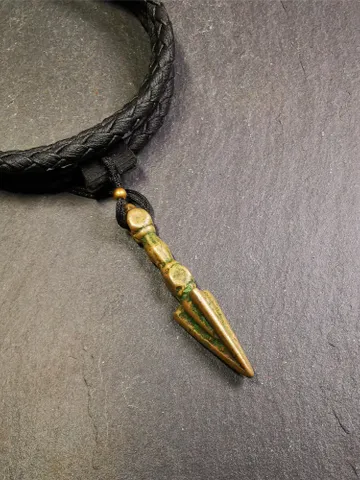Gandhanra Vintage Tibetan Amulet ,Kila(Dorje Phurba) , Trantic Buddhism Ritual Implement Pendant,Made of Brass,1.96" $139.99
