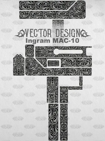 VECTOR DESIGN Ingram MAC-10 Scrollwork $100.00