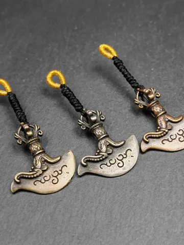 Delicate Small Kartika Amulet (Knife of the dakinis),Gandhanra Antique Tibetan Buddhism Protective Charm Pendant,31×27mm $19.99