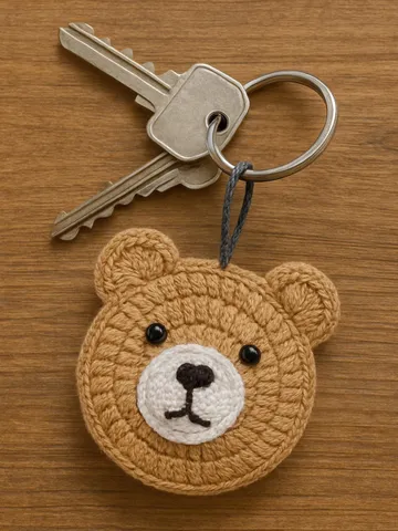 Easy Crochet Teddy Bear Applique Pattern | Cute Moon Bear Pattern for Baby Blankets and Keychains $4.50