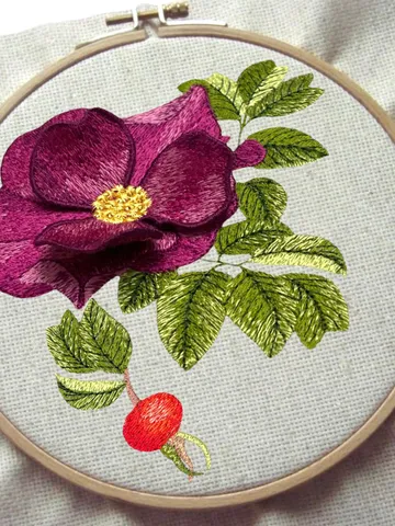 Rose hip set with 3D elements Floral pattern Flower machine embroidery design 3D floral motif 3D flowers digital embroidery pattern clothing $10.39