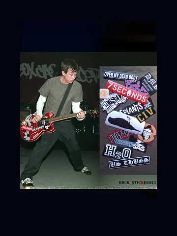 Box Car Racer guitar stickers Gibson ES 335 Tom DeLonge decal set 15