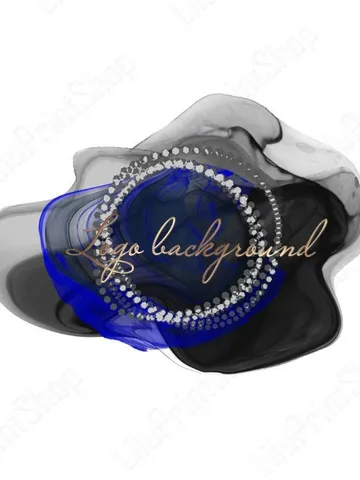 Black and navy logo background png, Alcohol ink logo design overlay with Blue and black Watercolor splash logo png. Digital instant download $2.85